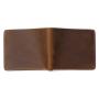 Vintage leather slim billfold custom men leather RFID wallet