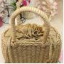 Wholesale Women Natural Chic Hand Woven Rattan Straw Handbags Handmade Summer Shopping Bags