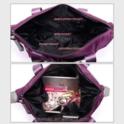 Fashion Ladies Bags Handbag Nylon Shoulder Bag Purple Multi Pocket Women Handbags Lady Handbag