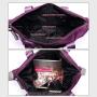 Fashion Ladies Bags Handbag Nylon Shoulder Bag Purple Multi Pocket Women Handbags Lady Handbag