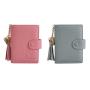 Women Tassel Zipper card holder Short Leather card holder wallet with PVC inner page