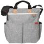 Canvas waterproof changing pad milk bottle holder pockets designer diaper bags