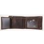 Vintage Crazy-horse Leather Zip Fastener Short Bi-fold Wallet For Men
