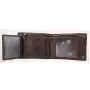Vintage Crazy-horse Leather Zip Fastener Short Bi-fold Wallet For Men