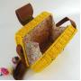 Candy Color Square Lovely Straw Woven Satchel Messenger Women Rattan Beach Crossbody Shoulder Bag