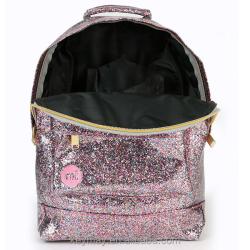 School large capacity compartments outdoor fashion girls bling glitter backpack