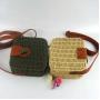 Candy Color Square Lovely Straw Woven Satchel Messenger Women Rattan Beach Crossbody Shoulder Bag