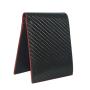 vertical bifold rfid blocking real carbon fiber wallet for men