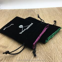 Promotional Black Velvet Bag with Satin Lining