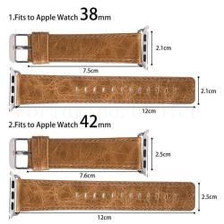 Watch Strap New Arrival Luxury Crazy Horse Leather for Apple Watch OEM/ODM Customize 22mm Calf Leather Watch Band Calfskin 120mm