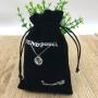 Promotional Black Velvet Bag with Satin Lining