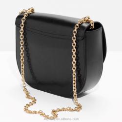 Latest 2017 quality soft leather magnetic lock closure ladies bags