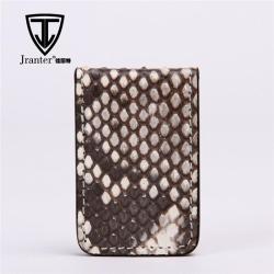 Custom Fashion Real Snake Skin Leather Wallet Magnetic Money Clip