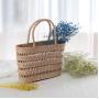 Straw Rattan Women Tote Bags Summer Beach Shoulder Handbags Fashion Hollow Hand Woven Seagrass Hand Woven Bags