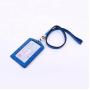 Low MOQ Customized Hot Sales Embossed Crocodile Real Cowhide Leather Lanyard Employee Name Badge ID Card Holder