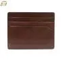 Custom logo Italian leather slim credit card holder RFID men leather card holder