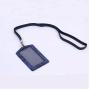 Snake skin leather business name tag ID badge card holder with lanyard