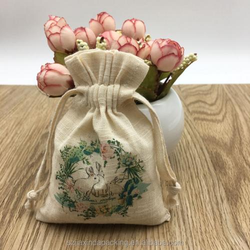 Cross Rosary Bags, Baptism or Communion Bags, 3"x4" Cotton Muslin Pouches