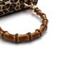 2024 Wholesale Horse Fur Mini Bag Handbag For Ladies Women With Leopard Bamboo Handle