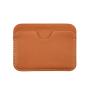 Top grain vegetable tanned leather RFID credit card holder with logo