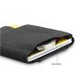 Slim minimalist elastic band leather card holder