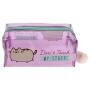 Stock Clear PVC transparent cheap cosmetic bag travel makeup bag kit