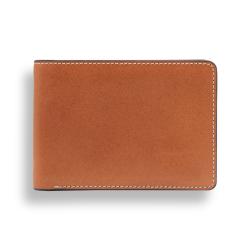 Custom handmade RFID men's vegetable tanned leather wallet