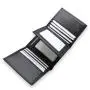 Extra capacity trifold RFID blocking wallets mens leather travel wallets