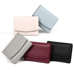 Trendy design 3 fold leather purse for women