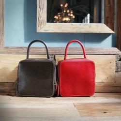 Creative Manual Vegetable Tanned Cow Skin Woman's Bag Genuine Leather Cross Body Women's Small Bag Tofu Bags