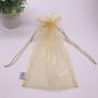 Gold Pink Organza Drawstring Pouch