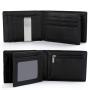 RFID carbon fiber wallet customized Men's trifold leather money clip wallet
