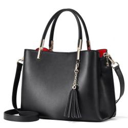 2024 New arrivals bag  women's bag genuine leather handbag with tassel china  guangdong custom factory