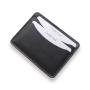 Customized embossed logo oil leather atm card holder credit card holder slim wallets