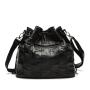 online shopping free shipping tassel bucket drawstring women leather shoulder crossbody bag