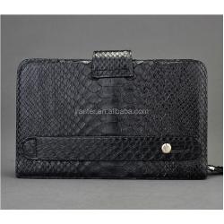 OEM ODM Customized Designer Mens Luxury Genuine Snake Skin Snakeskin Leather Clutch Wallet Bag For Men