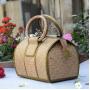 Fashion Women Rattan Straw Handbag Woven Summer Beach Large Shopping Tote Bags Rattan Purse