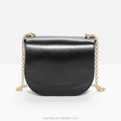 Latest 2017 quality soft leather magnetic lock closure ladies bags