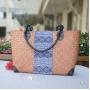 Women Straw Rattan Tote Summer Beach Woven Shoulder Handbag Hand-woven Beach Bags Ladies Holiday Travel Handbags