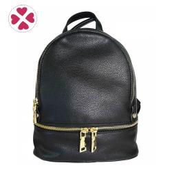 Women british style england mini small black genuine leather backpack