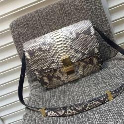 OEM ODM Customized Famous Designer Luxury Fashion Genuine Exotic Snake Skin Leather Crossbody Square Bags Handbags