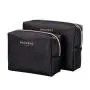 Eco saffiano PU leather cosmetic bag small make up bags with logo stamping