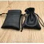 Small PU Leather Drawstring Bag