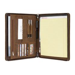 A4 Document Organizer Folder  Padfolio Personalized Leather Portfolio with pen holder