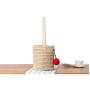 Korean Hand-made Cute Cherry Ball Single Shoulder Bag Beach Bag Holiday Rattan Straw Woven Summer Bags