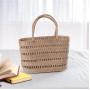Straw Rattan Women Tote Bags Summer Beach Shoulder Handbags Fashion Hollow Hand Woven Seagrass Hand Woven Bags