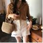 New Summer Straw Personality Small Tote Refreshing Rattan Beach Handbag Fashionable Ladies Handbags