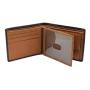 RFID men wallet genuine leather wallet with coin pouch tri-fold