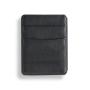 Nice leather magic card holder wallet money clip wallet with coin pocket and elastic band