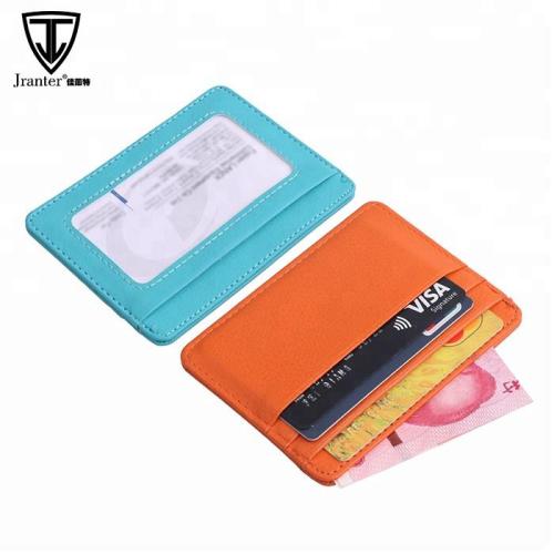 Genuine Leather Business ID Credit Card Holder  Wallet